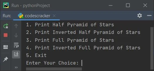 python patterns programs