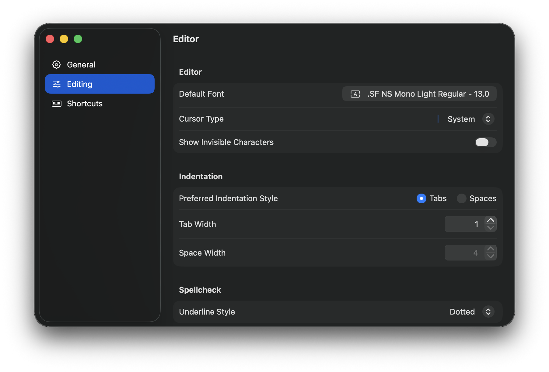 Sample Modern Settings Window