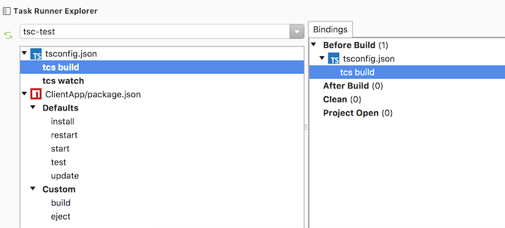 Task Runner Explorer TypeScript and NPM tasks Task Runner Explorer TypeScript and NPM tasks