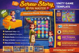Screw Story Pin Master – Addictive Puzzle Adventure Unity Game Template