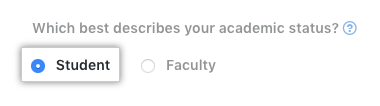 Select academic status