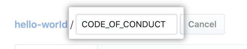 New code of conduct file name