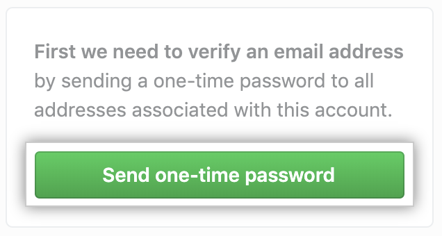 Send one-time password button
