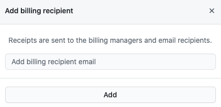 Add recipient modal
