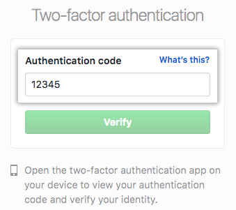 The 2FA Authentication code field