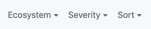 Dropdown filters