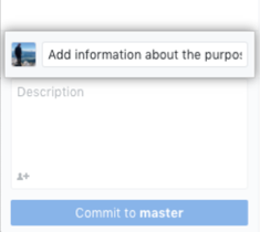 Commit message