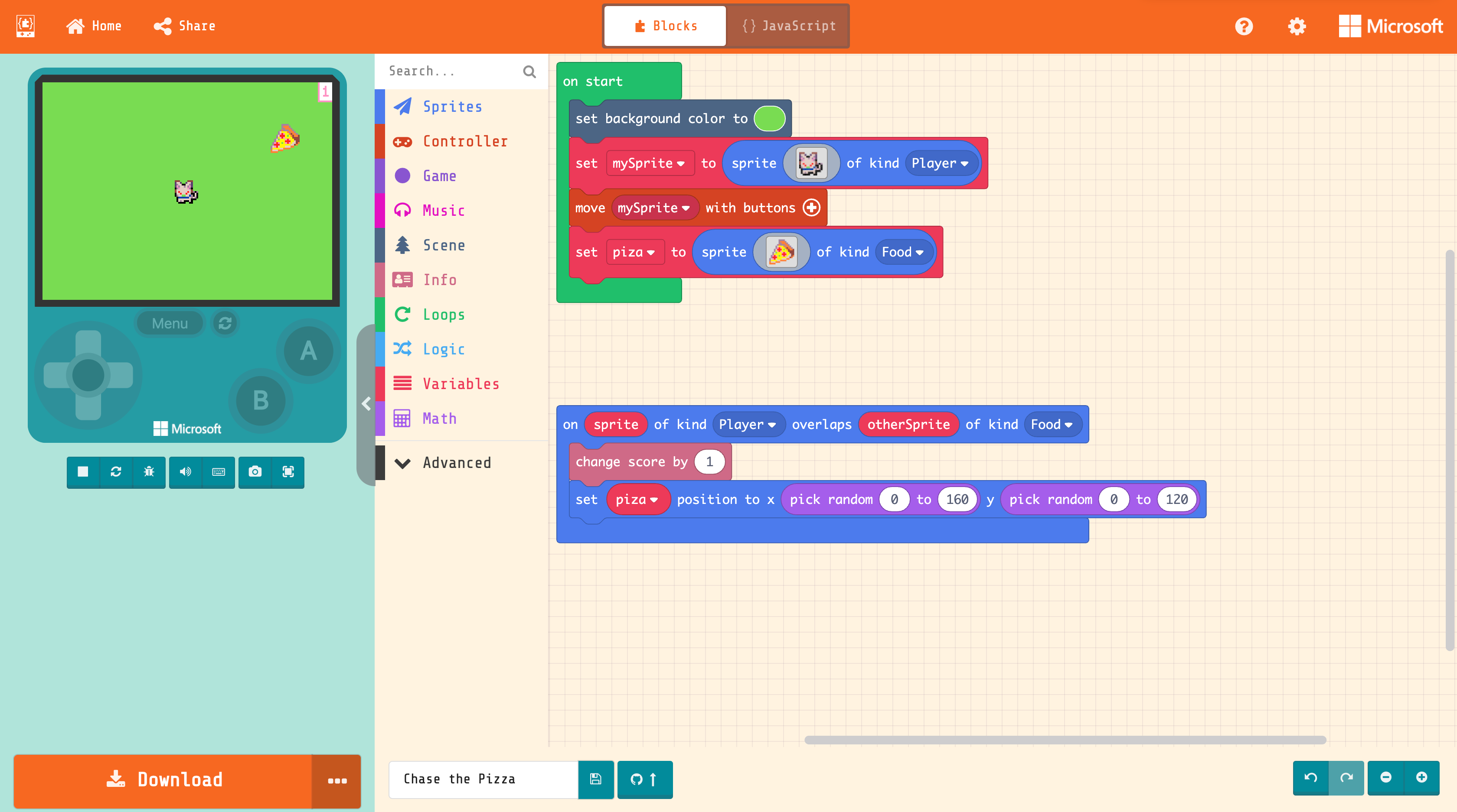 MakeCode Arcade version control functionality