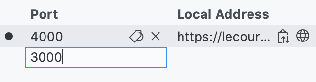 Text box to type port button