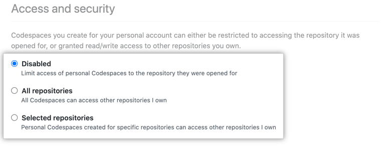 Radio buttons to manage trusted repositories