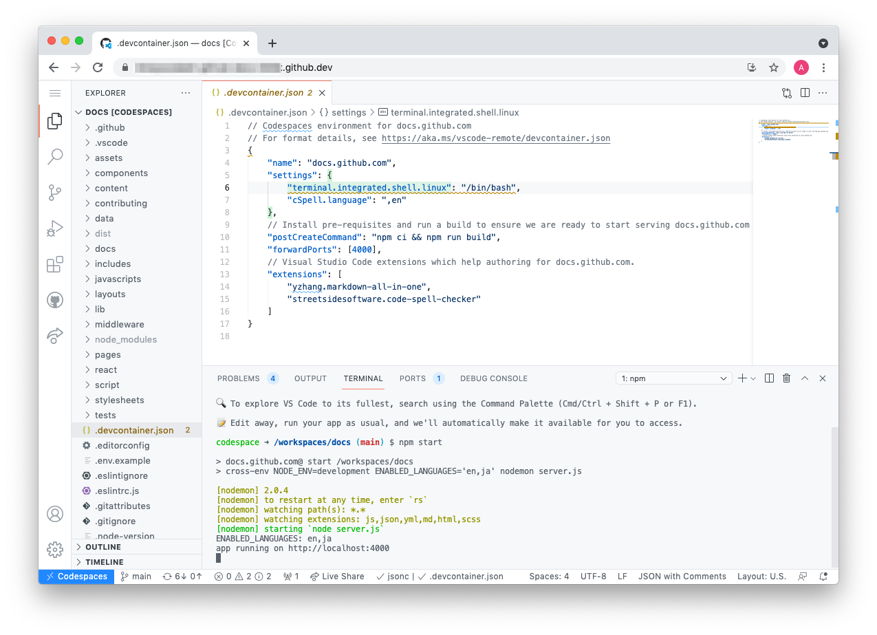 An open codespace