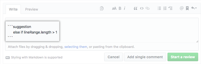 Vorschlagsblock