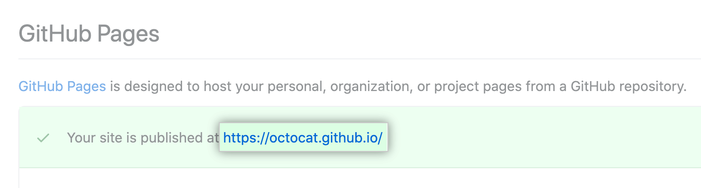 URL Deiner veröffentlichten Website