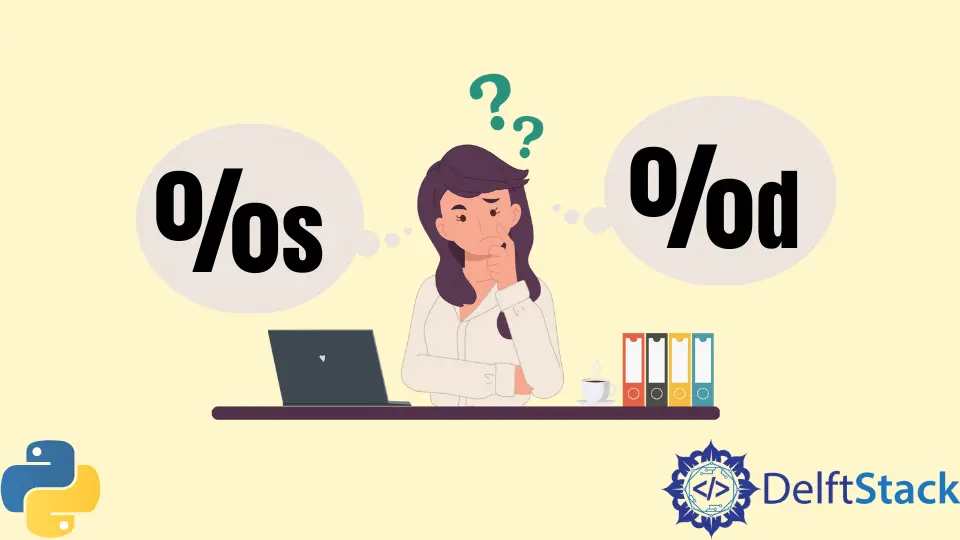 Diferencia entre% s y% d en el formato de cadena de Python