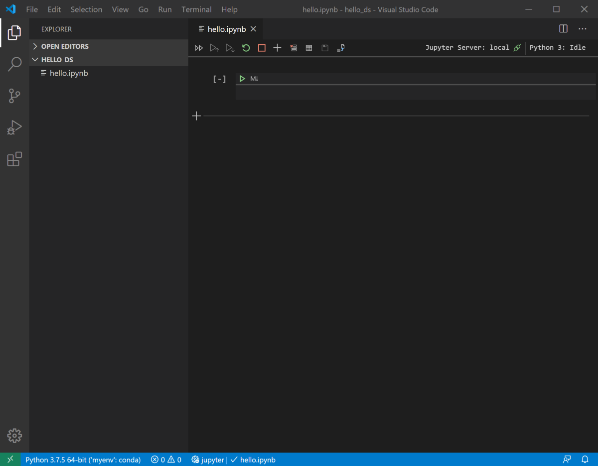 Viewing a new Jupyter Notebook