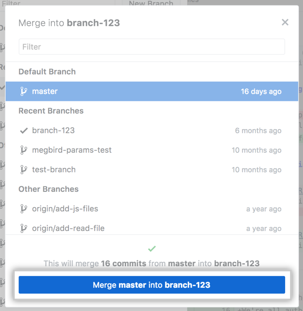 The Merge button