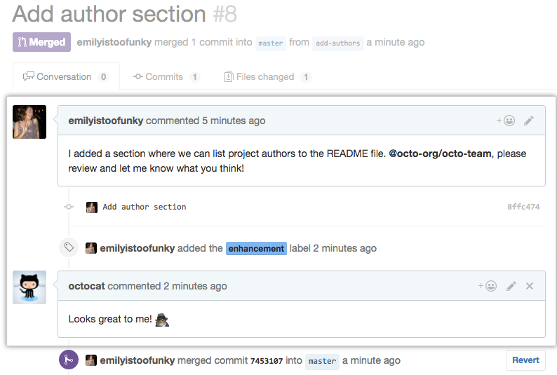 Pull-Request-Unterhaltung