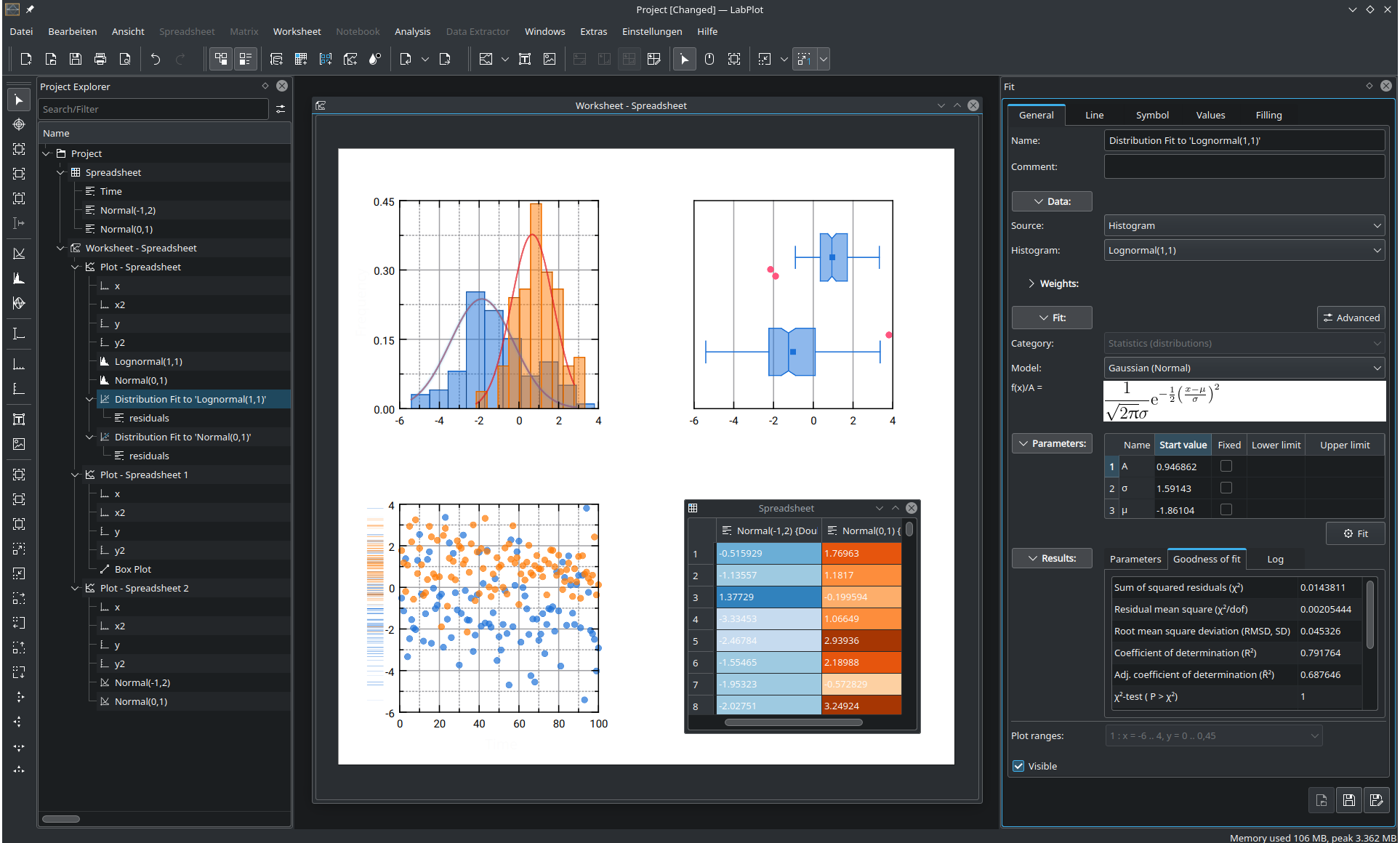 LabPlot start screen