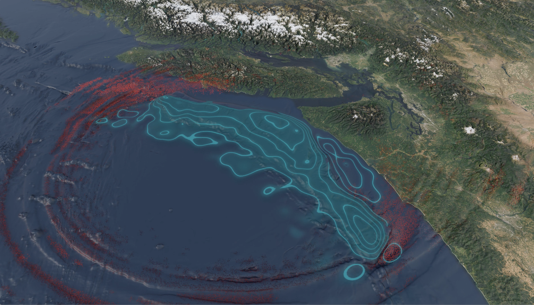 tsunami simulation on PNW coast